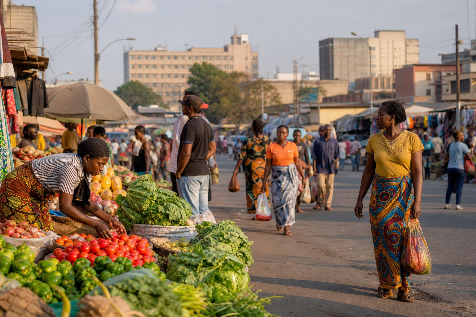 Lusaka street market